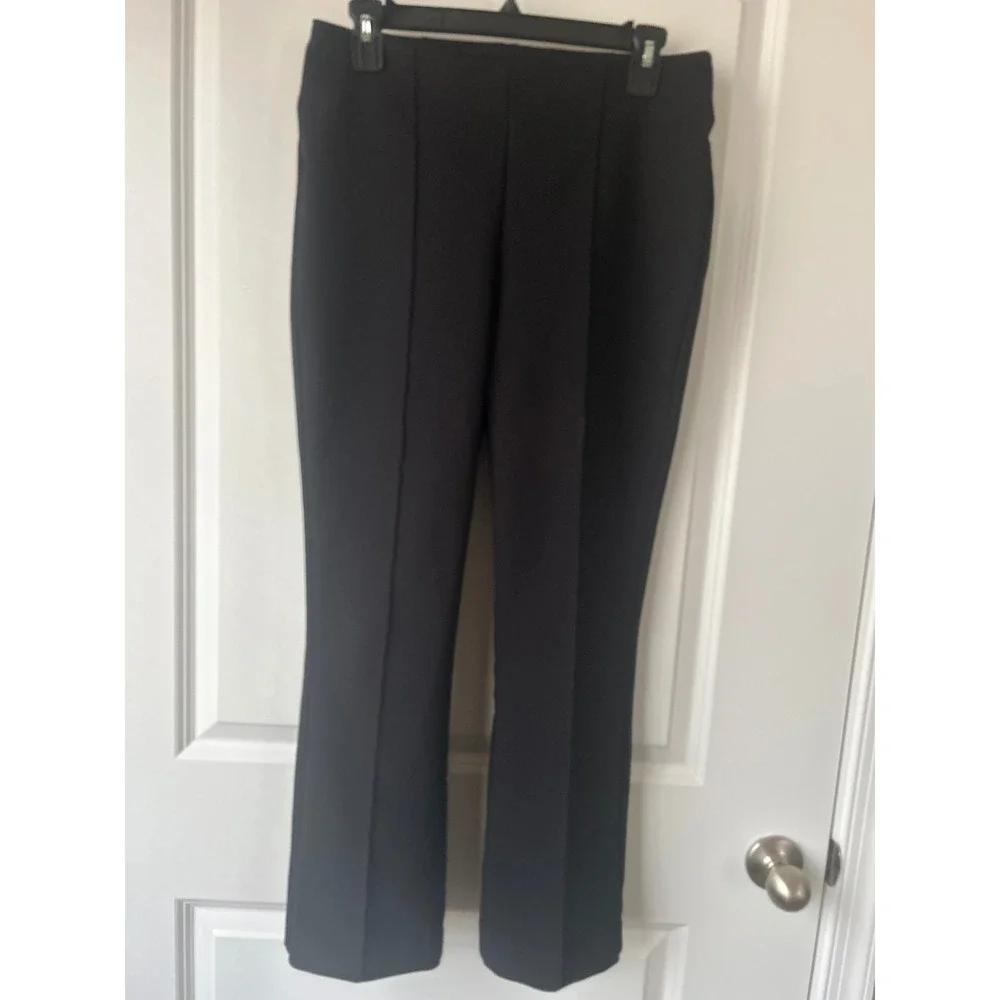 Rachel Zoe Black Pintuck Front Pull On Trousers Dress Pants Womens Size 6 - Picture 1 of 4